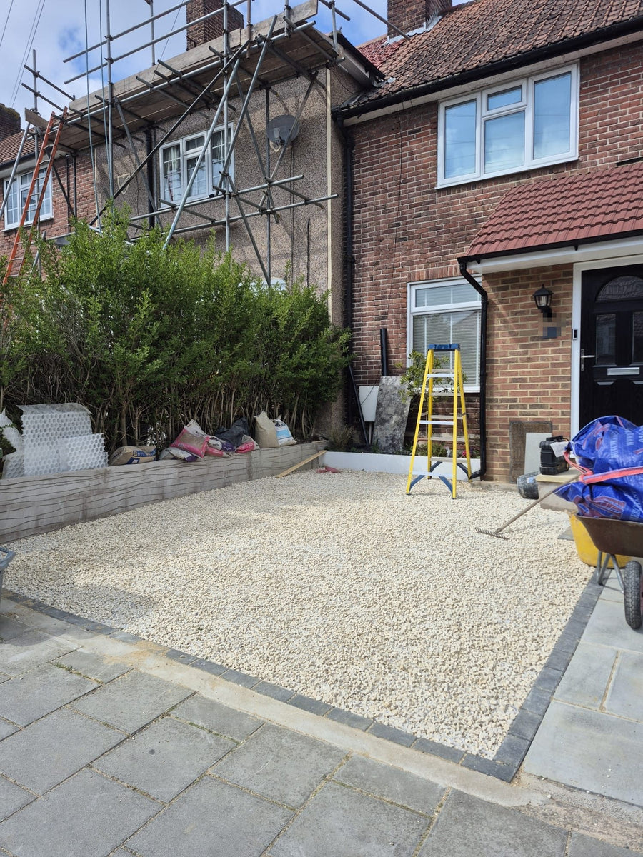 The finished front garden