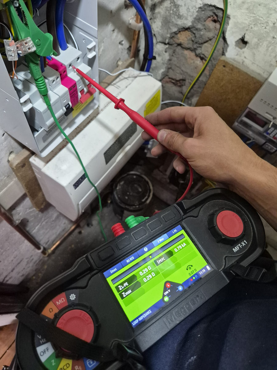 Testing the new circuit with a multifunction tester