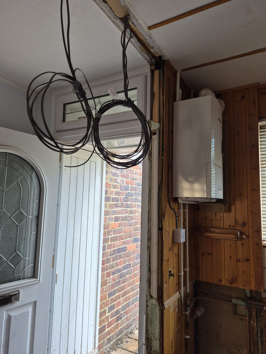 Cables coiled ready for the next stage