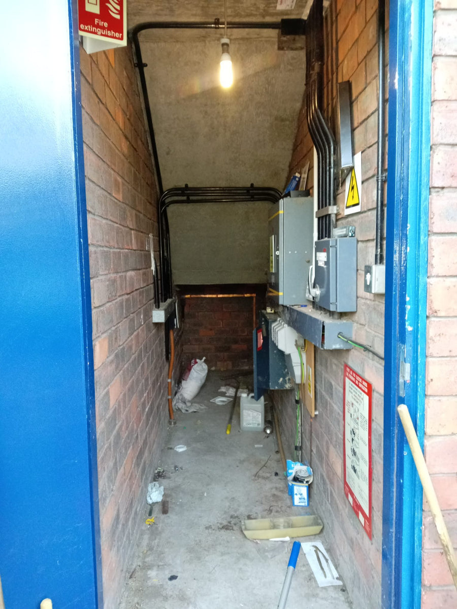 The intake room before the work