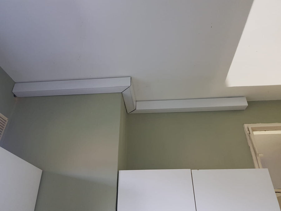 Trunking closed up for a neat finish