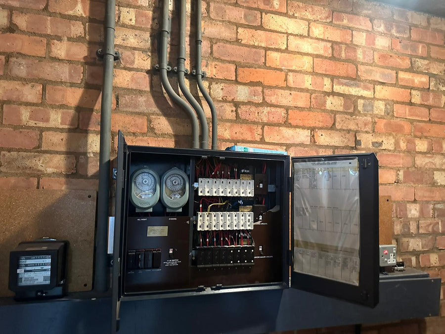 A new outdoor distribution board and meters