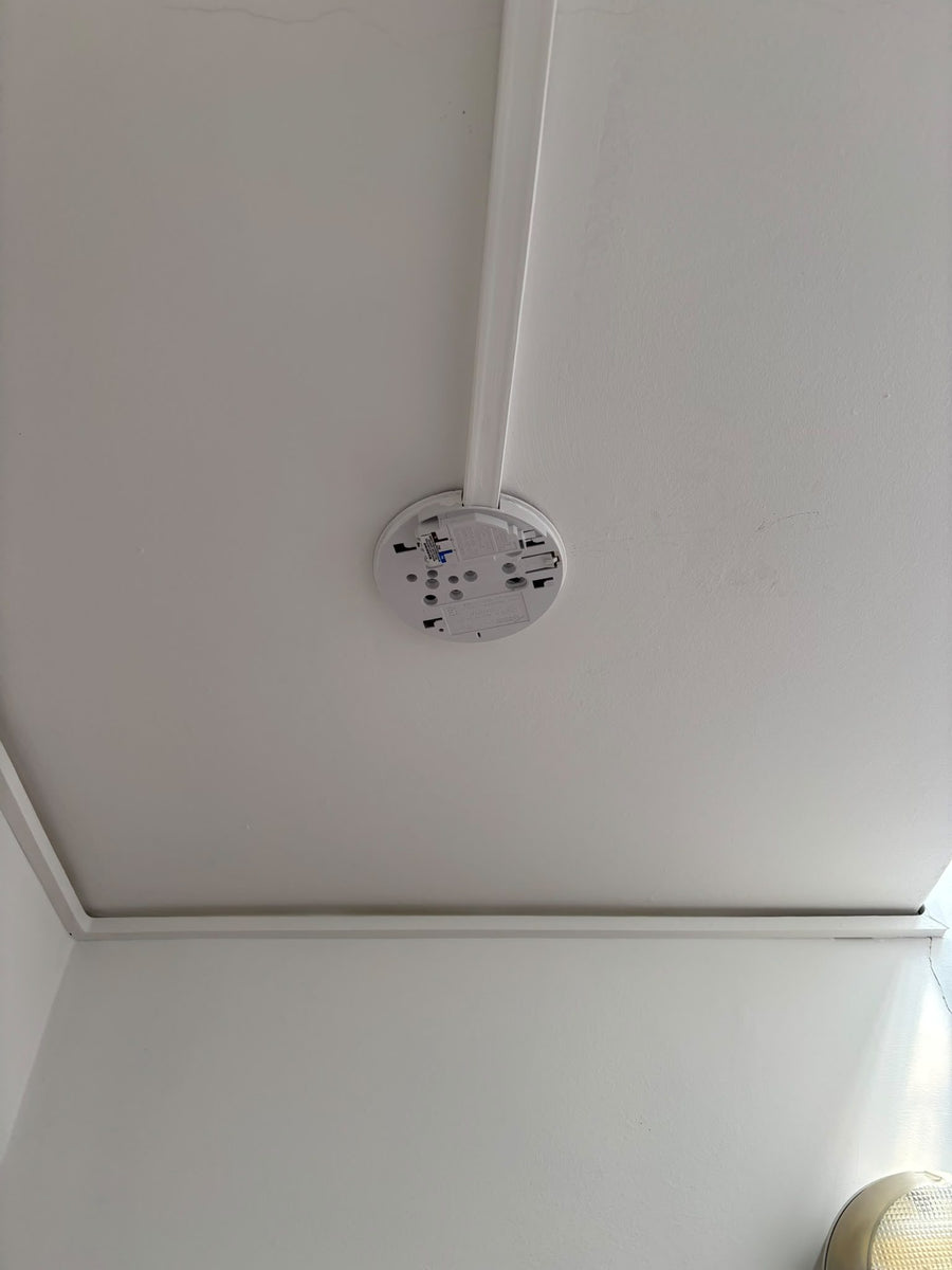 Alarm base fitted ready for the alarm head